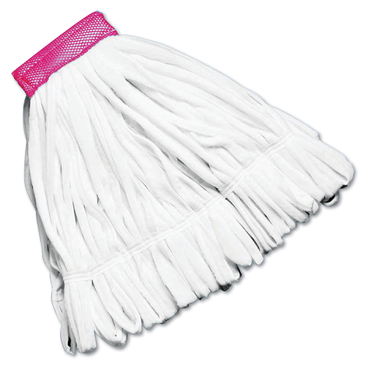 Medium Rough Floor Looped-End Cotton/Synthetic Wet Mop Head 12/Pack White 