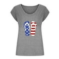 thumbnail image 4 of Usmixi Womens 4th of July Tank Tops Loose Fit Breathable Patriotic Shirts Vest Summer Fashion Independece Day Graphics V-Neck Sleeveless Blouse Gray xl, 4 of 5