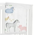 thumbnail image 3 of Sweet Jojo Designs Farm Animals Gray Green Grey Red Fleece Milestone Baby Blanket 3 Piece Set, 3 of 7