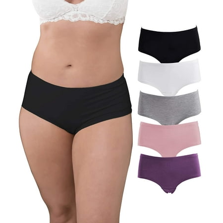 

Emprella Womens Plus Size Hipster Panties - 5 Pack - 2X