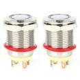 thumbnail image 1 of Botón de interruptor plano, 2 piezas de 12 mm, 4 botones de interruptor de reinicio automático, artesanía superior, 1 of 8