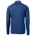 thumbnail image 3 of Men's Cutter & Buck Royal Denver Broncos Adapt Eco Knit Stretch Recycled Big & Tall Quarter-Zip Throwback Pullover Top, 3 of 3