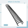 thumbnail image 5 of 100 Pcs Double Loop Binding Wire 3/8 Inch 9.5mm Black 34 Rings, Nylon Coated Binding Spines for Document Binding, Compatible with 3:1 Pitch Binding Machines, 5 of 5