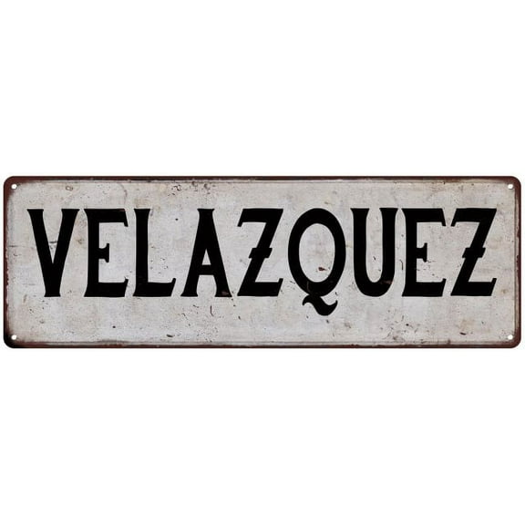 VELAZQUEZ Vintage Look Rustic Chic Metal Sign 6x18 106180036966
