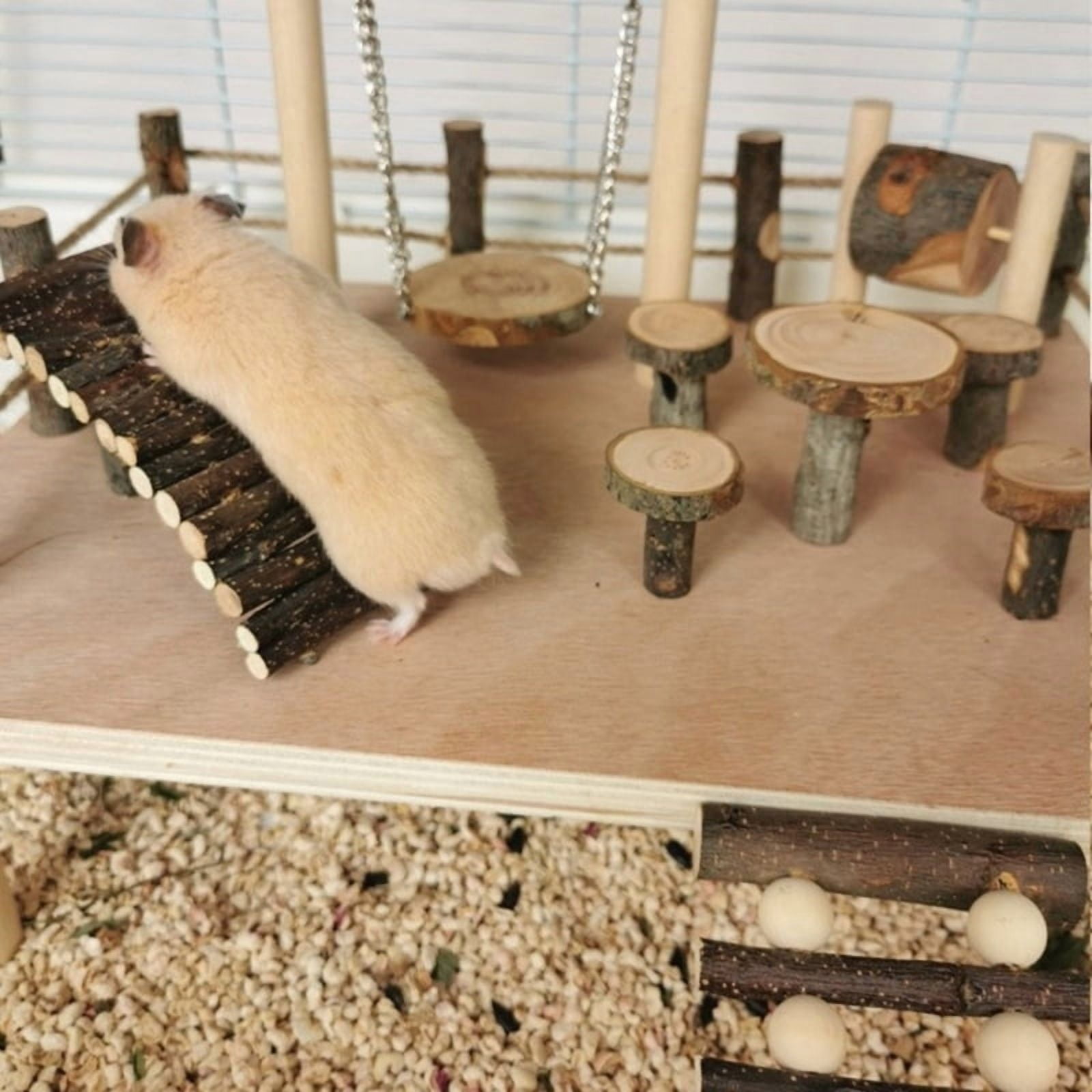Platform Toy Expand Hamster Living Space Giving Them Room to Climb Explore Rest