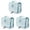 Light blue 3PCS, variant on Hanging Travel Toiletry Bag Hanging Cosmetic Bag For Women Protable Travel Makeup Bag For Toiletries Bathroom Organizer Bag With Sturdy Hook