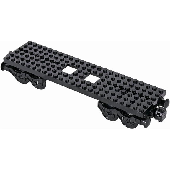 11 Pack MOC Train Technical Building Kit, 6x24 Base Plate with Wheels, Compatible with Major Brick Brands