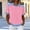 Pink, variant on Dolkfu Collared Going Out Tops Black Pull-on Short Sleeve French Chic Blouses & Tops Western Style Striped Polycotton Pullover Patchwork Black,L