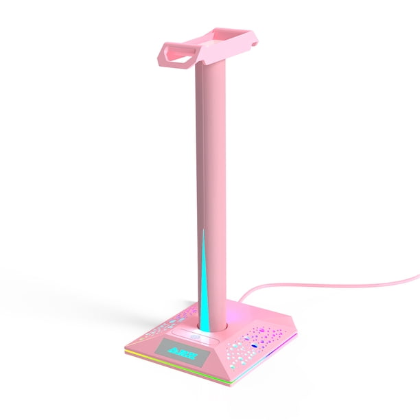 Soporte para auriculares Soporte para auriculares con ABS para juegos con puertos AUX dobles USB de 3.05 mm para oficina en casa Inevent EL005022-00B