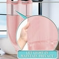 thumbnail image 2 of Stall No Hook Shower Curtain with Snap in Liner Set, Hotel Luxury Pink Shower Curtains for Bathroom with See Through Top Window, Waterproof, Washable 36W x 74H, 2 of 7