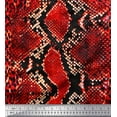 thumbnail image 1 of Soimoi Orange Rayon Fabric Leopard & Snake Animal Skin Print Sewing Fabric Yard 56 Inch Wide, 1 of 3