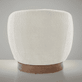 thumbnail image 3 of CHITA Modern Swivel Accent Chair, Round Upholstered Barrel Arm Chair for Living Bedroom, Fabric in Cream, 3 of 10