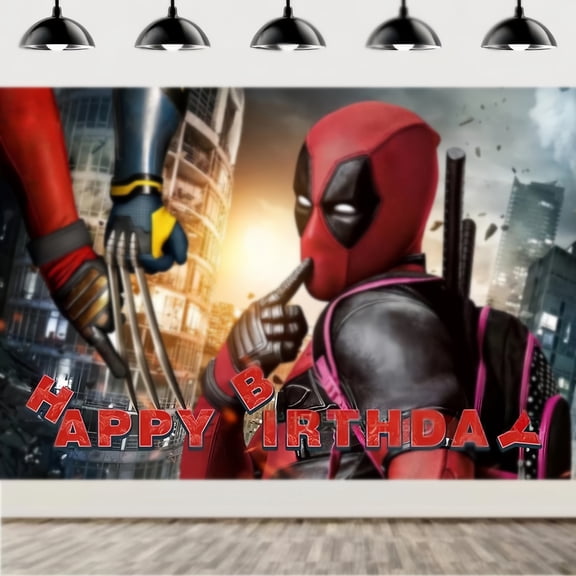 Happy Birthday Anime Theme Backdrops Banner Birthday Party Decor Supplies,5.9x3.6ft