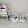 thumbnail image 4 of Mainstays Large Bin, Open Plastic Storage Containers, Versatile Stylish Organizers with Handles, White, 4 of 8