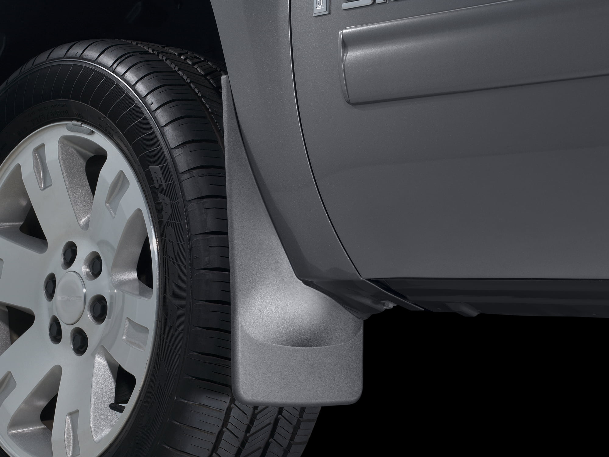 WeatherTech Custom No Drill Splash Guard MudFlaps compatible with GMC Sierra 2500HD/3500HD, Sierra 1500, Sierra, Front Pair - Black