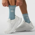 thumbnail image 4 of WKX Unisex Crew Socks Women Athletic Casual Wear Work 1Pair, Light Blue, 4 of 8