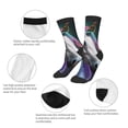 thumbnail image 3 of Honeii Colorful Haired White Horse Print Children's Colorful Socks,Unisex Kids and Toddlers' Cushioned Sock,Kids Athletic Crew Socks,for Everyday Wear and Sports, 3 of 5