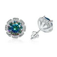 thumbnail image 4 of 2cttw Moissanite Hypoallergenic Earrings D Color VVS1 clarity Sterling Silver Diamond Earrings Studs Moissanite Earrings for Women Men with Certificate, 4 of 9