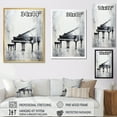 thumbnail image 4 of Designart "Midnight Minimalist Piano Harmony III" Music Floater Framed Canvas Prints, 4 of 5