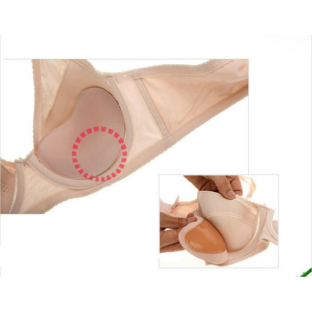 jovati Heart Padding Magic Bra Insert Pads Push Up Gel Adhesive Breast  Enhancer Bikini