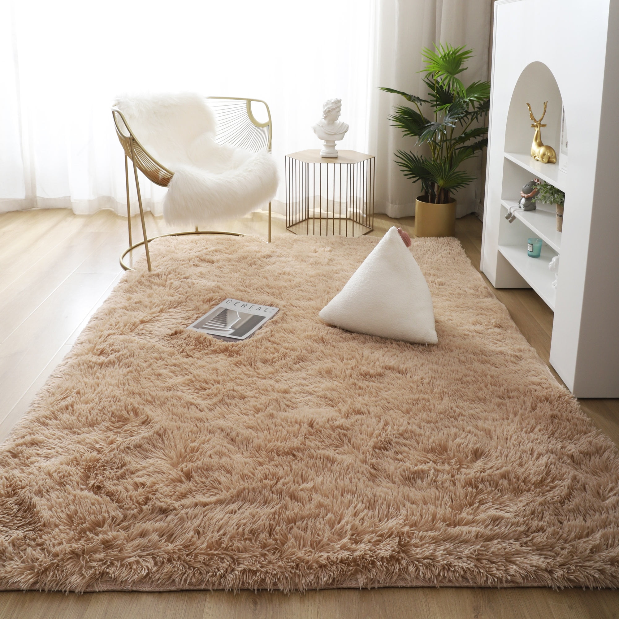 LELINTA 10 Size & 20 Color Ultra Soft Indoor Modern Area Rugs Fluffy Living Room Carpets