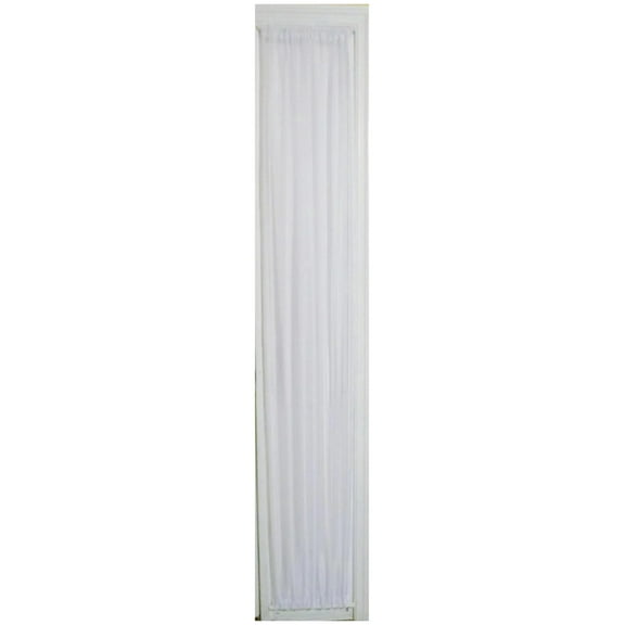 White Sheer Sidelight Curtains 36x82 Inch - Rod Pocket Voile Panels for Sidelight Windows & French Doors - Lightweight Polyester Curtains for Side Windows, 1.5" Pocket