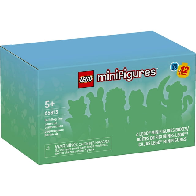 LEGO Minifigures Animal Series 28 6 Pack - Kids Toys in Sealed Mystery Boxes - Animal Themed Figures to Collect - Birthday Party Favors & Gift Idea for Boys & Girls, Ages 5+ - 66813
