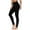 Black, variant on High Waisted Leggings For Women Classic Solid Color Tummy Control Exercise Leggings Casual Workout Yoga Pants Black L