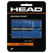 HEAD Super Comp Overgrip - Pack with Finishing Tape, Blue, Ideal for any Racquet Sport