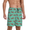 thumbnail image 2 of Honeii Cartoon Lobsters 4 Print Men's Pajama Sleepwear Shorts - a comfy pajama bottom and lounge short for Relaxed Home Wear-X-Large, 2 of 6