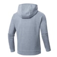 thumbnail image 3 of QPNGRP Men's Casual Pullover Lightweight Hoodie Long Sleeve Solid Waffle knitted Hooded Plus Size LightGrey XL, 3 of 6