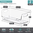 thumbnail image 5 of Sorbus Small Clear Stackable Wide Storage Bins, Open Front Acrylic Pantry Organizer, 2-Pack, 5 of 11