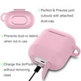 thumbnail image 4 of Apple Airpods 2 Skin, For Airpods Charging Case fur Ball for Airpods 2nd,Takfox Scratch-Resistant 360° Protective Portable Silicone Cover Skin For Airpods 2 [Front LED Visible] Accessories + Keychain, 4 of 7