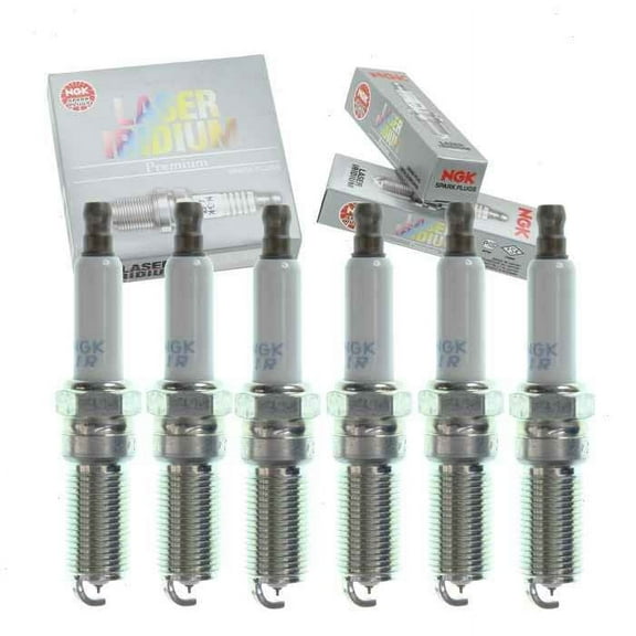 6 pc NGK Laser Iridium Spark Plugs compatible with Chevrolet Malibu 3.6L V6 2008-2012