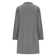 thumbnail image 4 of DYTTDG Women's New Long Coat Solid Color Plus Size Button Wool Jacket Lapel Jacket Coat Winter Long Sleeve Tops Great Gifts for Less, 4 of 7