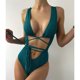 thumbnail image 3 of Gibobby Traje de Baño Sexy Bikini Tira pequeña Hollow Tie Up Bikini unido Traje de baño sexy Mujer(A,M), 3 of 5