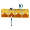 thumbnail image 3 of Soporte de pared para cepillo de dientes y pasta de dientes, soporte para taza, estante de almacenamiento (amarillo), 3 of 8