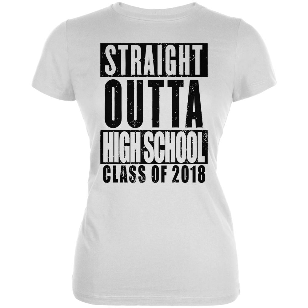 Old Glory Graduation Straight Outta High School 2018 Juniors Soft T