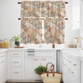 thumbnail image 3 of Retro Envelope Kitchen Curtains Valances and Tiers Set of 3 Travel Maps Vintage Tier Curtains and Valance with Rod Pocket for Small Windows, 27.5"x24", 3 of 9