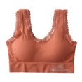 thumbnail image 5 of B91xZ Soutien-gorge à Armatures Non Doublé en Coton Style Réservoir pour Femmes, Orange One Size, 5 of 5