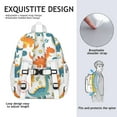 thumbnail image 5 of Cute Dinosaur Pattern Backpack for School,Cute School Bag,Schoolbag with Adjustable Shoulder Straps & Padded Back,15"x11.42"x5.5", 5 of 6