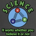 thumbnail image 2 of CafePress - Science It Works Whether Yo Maternity Dark T Shirt - Maternity Dark T-Shirt, 2 of 3