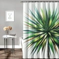 thumbnail image 2 of JRXY Green Leaf Jungle Shower Curtain, Multiple Sizes White, 2 of 6