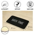 thumbnail image 2 of Evideco French Home Goods Premium Non-Slip Microfiber Bathmat – 30 x 18 Inches – Elegant ‘Bath Time’ Text in White on Black Surface for Luxurious Comfort and Safety, 2 of 7