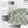 thumbnail image 2 of Daisy Blanket Butterfly White Floral Pattern on Mint Green Throw Blankets Gifts for Girls Women Lightweight Soft Fleece Cozy for Sofa Couch Bed Room Birthday Boho Spring Decor 60x80in, 2 of 6