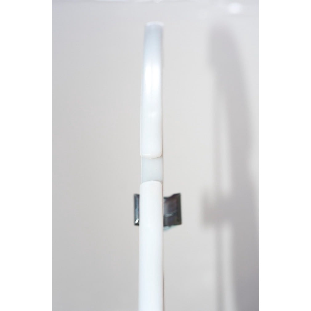 NAHANCO #1500RCHU 17" White Heavy Duty Plastic Suit Hangers with Metal Clips (Pack of 25)