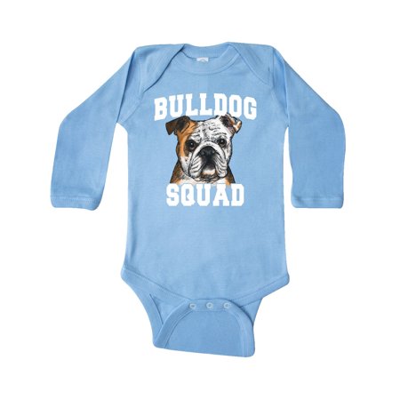 

Inktastic Dog Bulldog Squad Gift Baby Boy or Baby Girl Long Sleeve Bodysuit