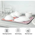 thumbnail image 7 of FREEAMG Boho Indian Style Datura Henna Dish Drying Mat Reversible Microfiber Kitchen Dish Mat Super Absorbent Dish Drainer Mat for Kitchen Counter, 16"x18", 7 of 7