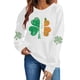 thumbnail image 1 of TaTaai Womens St Patricks Day Sweatshirt Long Sleeve Crewneck Casual Pullover Holiday Print Fleece Lined Top Gift, 1 of 6
