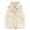 White, variant on YAYUBA Corduroy Vest for Toddler Sleeveless Winter Jacket Stand Collar Thick Warm Coat
